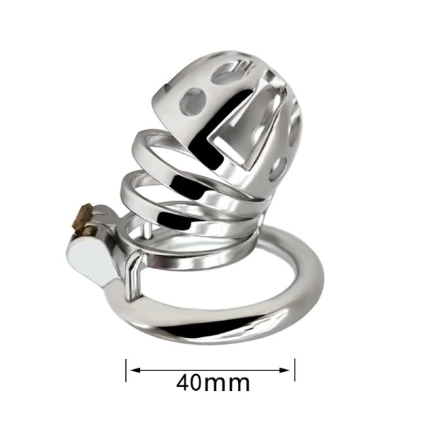 FRRK-34 Round Ring 304 Stainless Steel Chastity Cage - Image 5