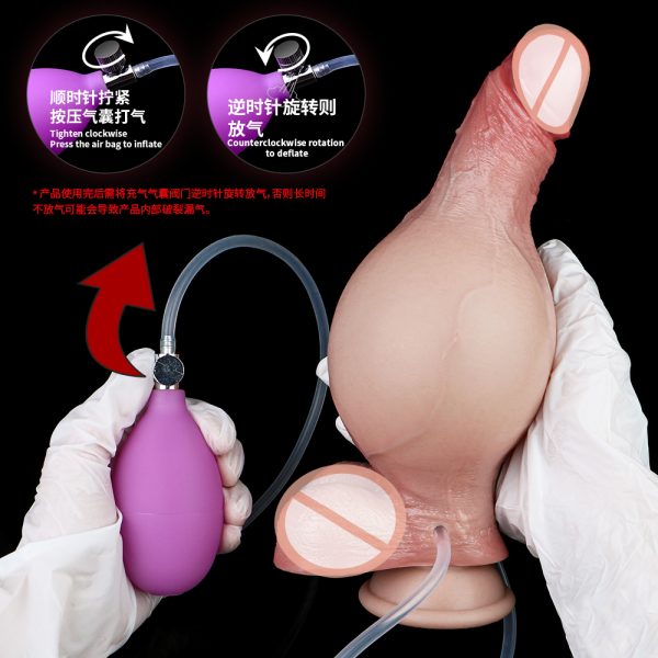 OS-zs5002 Hand-pump inflatable Dildo, squirting dildos for women - Image 3