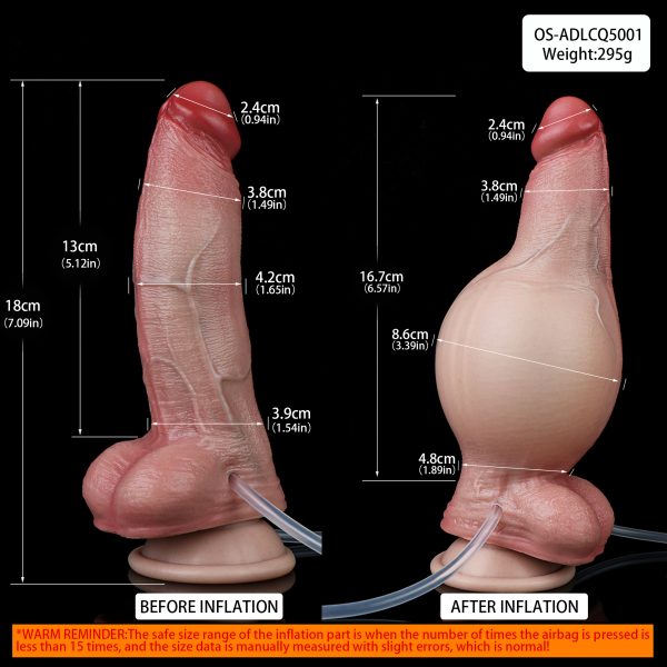 OS-zs5001Constantine Inflatable squirting dildo for couple, inflatable sex toy with hand-pump - Image 2