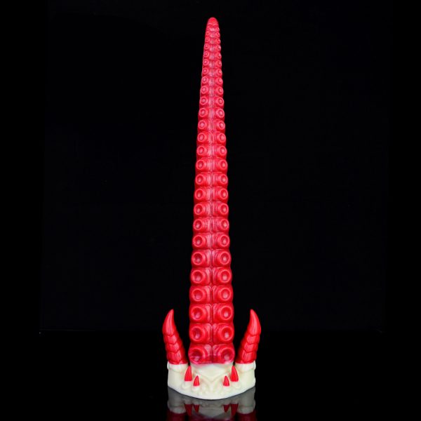 N-5192 Hellfire Monster Tentacle Red Devils Penis Dildo Fantasy Dildo Silicone Masturbator