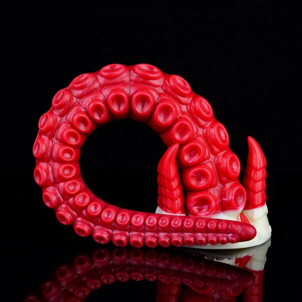 N-5192 Hellfire Monster Tentacle Red Devils Penis Dildo Fantasy Dildo Silicone Masturbator - Image 5
