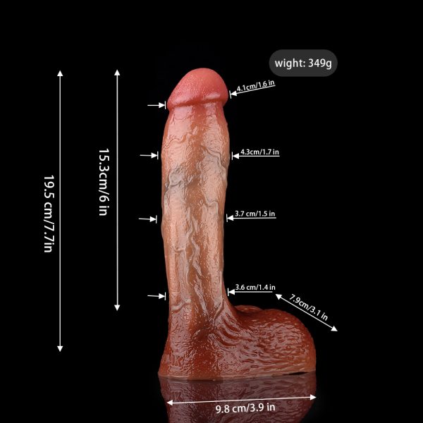 FAAK-G191 Dureny Skin Penis Soft Silicone Dildo Female Vaginal Massage Masturbator - Image 6