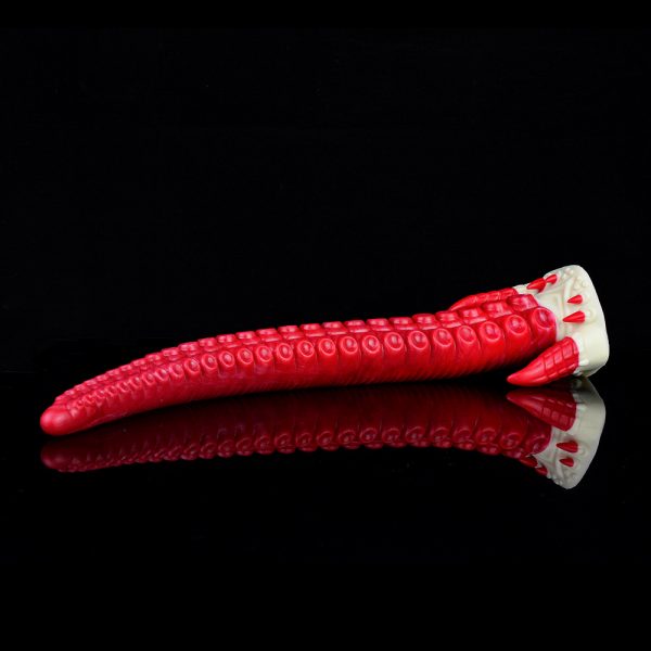 N-5192 Hellfire Monster Tentacle Red Devils Penis Dildo Fantasy Dildo Silicone Masturbator - Image 6
