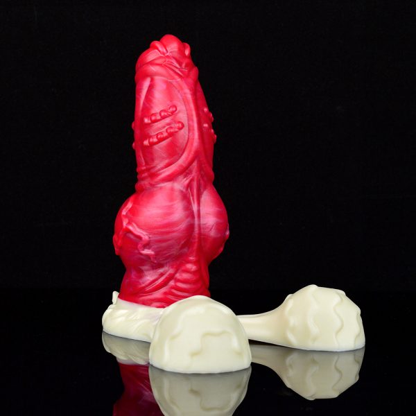 N-5190 Monster Dildo Red Devils Liam Penis Silicone Fantasy Dildo - Image 3