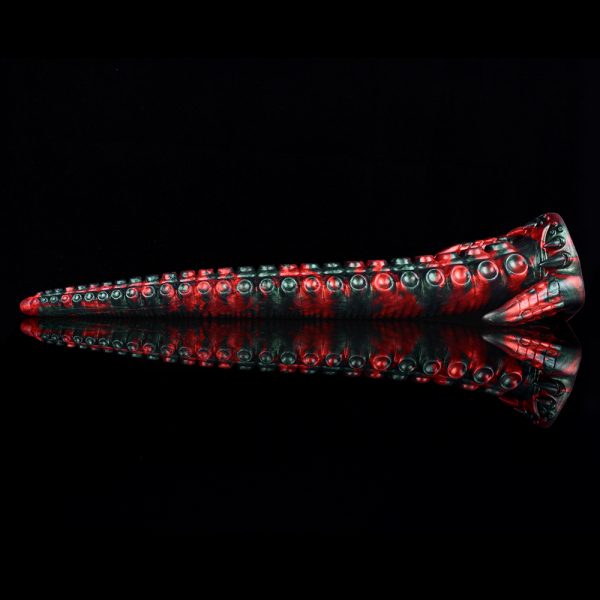 N-5192 Hellfire Monster Tentacle Red Devils Penis Dildo Fantasy Dildo Silicone Masturbator - Image 4