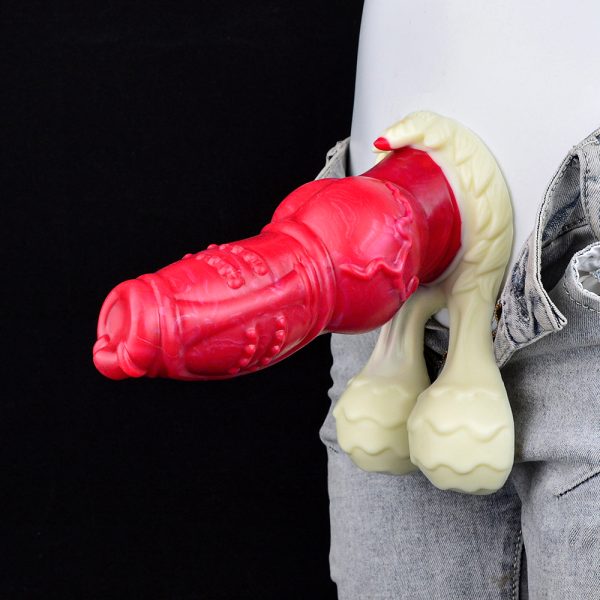 N-5190 Monster Dildo Red Devils Liam Penis Silicone Fantasy Dildo - Image 6