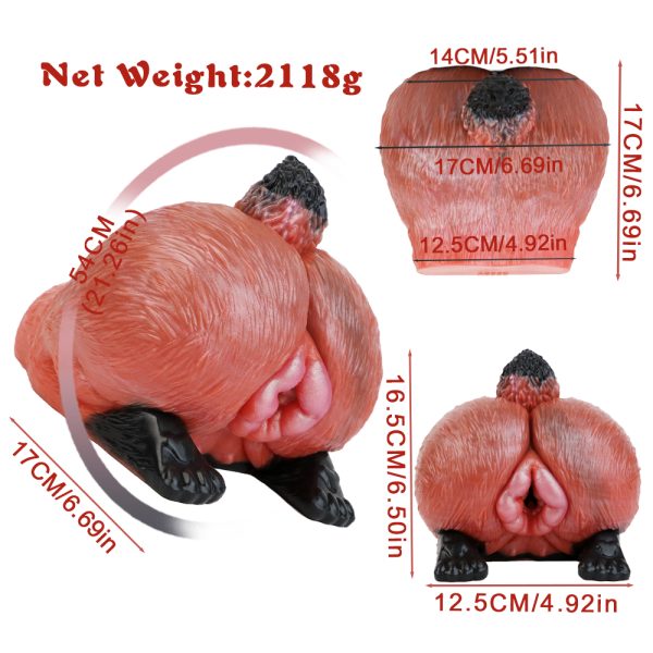 GEEBA-6603 Dual channel animal  Masturbators for men - Image 2
