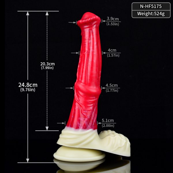 N-5175 Hellfire Monster Dildo Soft Silicone Thick Dildo - Image 7