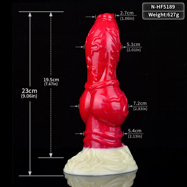 N-5189 Hellfire Dog Monster Penis Fantasy Dildo Silicone Soft Dildo - Image 9