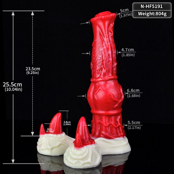 N-5191 Hellfire Monster Dildo Fantasy Dildo Silicone Toy For Women - Image 8