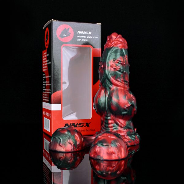 N-5190 Monster Dildo Red Devils Liam Penis Silicone Fantasy Dildo - Image 8