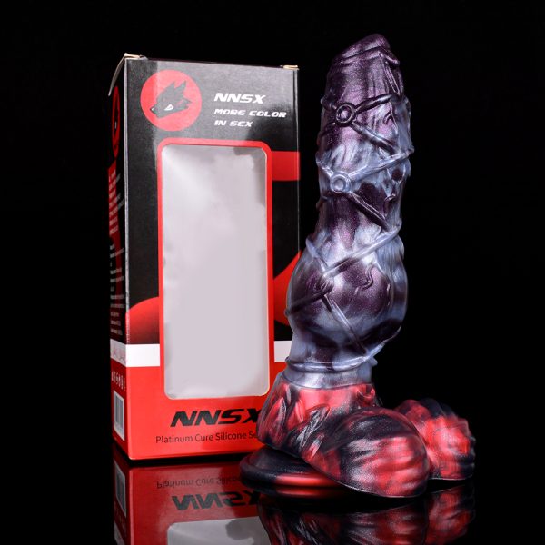 N-5180 Stripe Dragon Monster Penis Silicone Dildo Female Masturbator - Image 8
