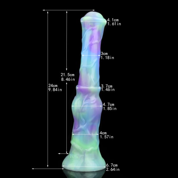 YC-2160LSA Fantasy Yellow Stallion Penis Silicone Dildo For Woman - Image 7