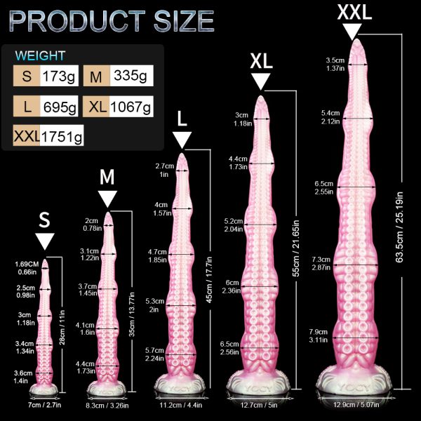 YC-2155 Monster Octopus Tentacle Silicone Long Dildo - Image 6