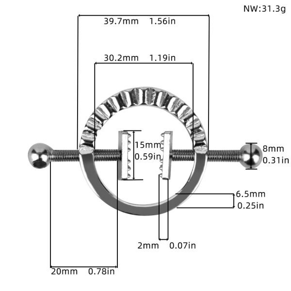 QKKQ-C8013 bdsm Nipple clamp game props - Image 2