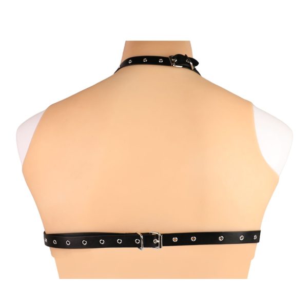 QKKQ-Y8098 Nipple Clamps Dark Leather Desire Chain - Image 3