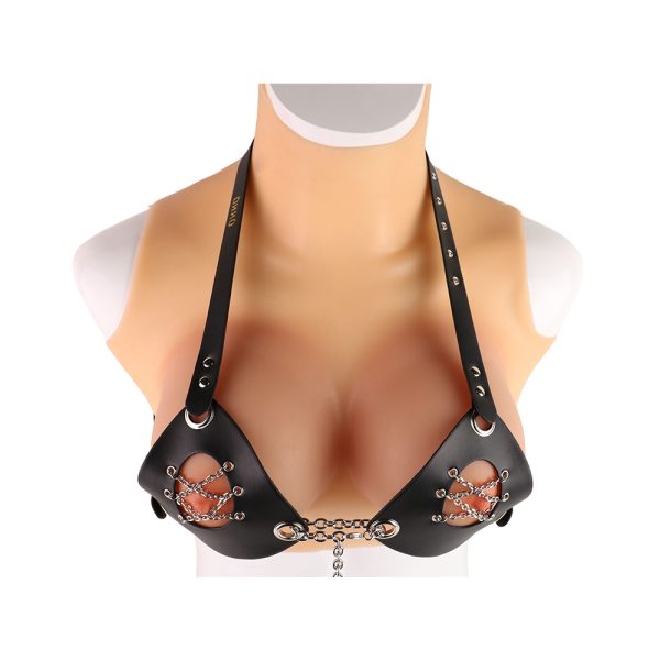 QKKQ-Y8103 Nipple Clamps Leather Bondage Joy Chain - Image 5