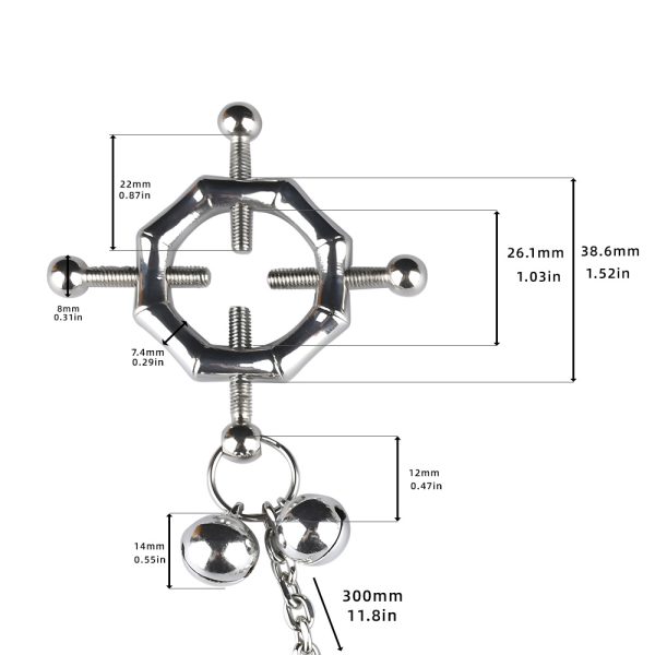 QKKQ-C8003  Nipple Clamps Blowing Bamboo Silk Wheel - Image 2