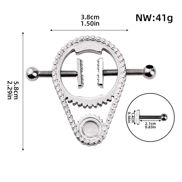 QKKQ-W8064  Nipple Clamps Time-Worn Mechanized Gear - Image 2