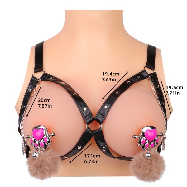 QKKQ-C8071 Psyche Goddess Nipple Clamps Playful Fluffy Paws - Image 4