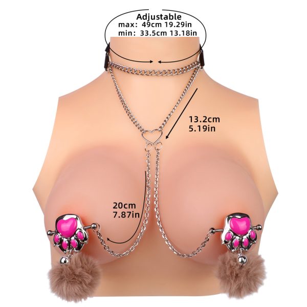 QKKQ-C8071 Psyche Goddess Nipple Clamps Playful Fluffy Paws - Image 5