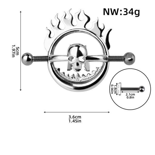 QKKQ-C8079 Nipple Clamps Skull Hellfire - Image 2
