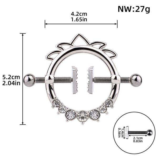 QKKQ-C8081 Nipple Clamps Sparkling Crystal Accessory - Image 2