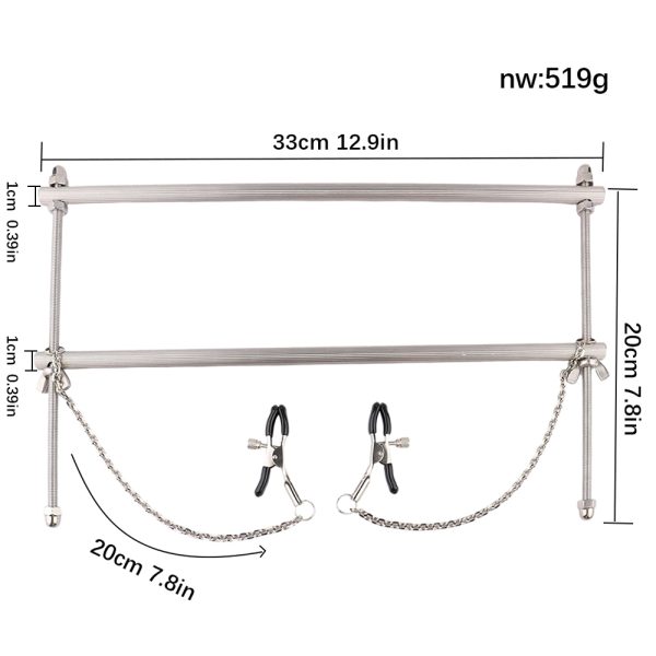 QKKQ-W8157 Sexual Breast Stripe Croco Glam Clamp - Image 2