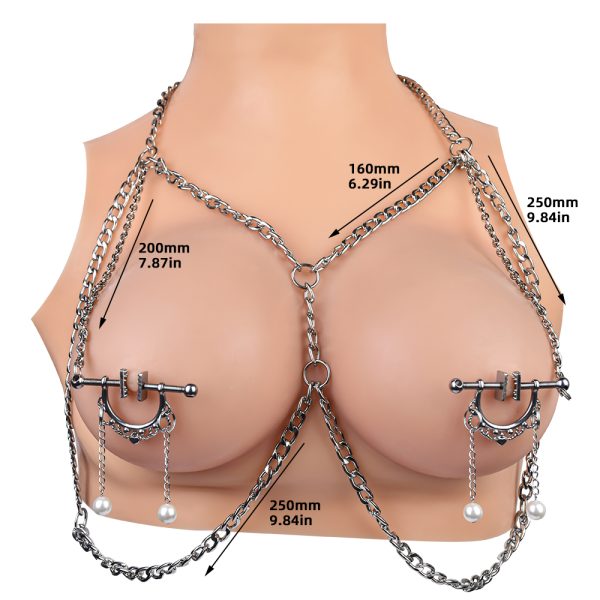 QKKQ-C8022 Nipple Clamps Alluring Intertwining Links - Image 3