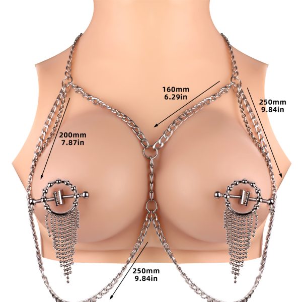 QKKQ-C8017 Psyche Goddess Nipple Clamps Tassel Pendant Rounds - Image 5