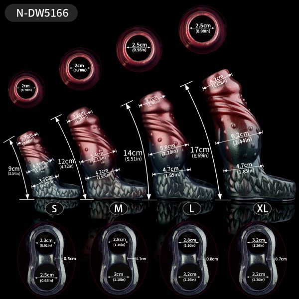N-DW5166 Gino Fantasy Dick Sleeve for Male Extender - Image 4