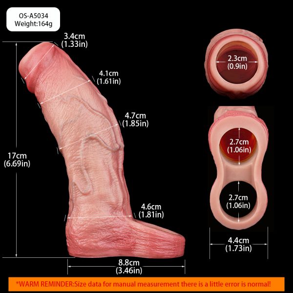 OS-ADL5034 Akbar Silicone Cock Sleeve for Men Sex Game - Image 7