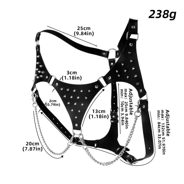 QKKQ-Y8096 Nipple Clamps Chainmail Spiked Armor - Image 4