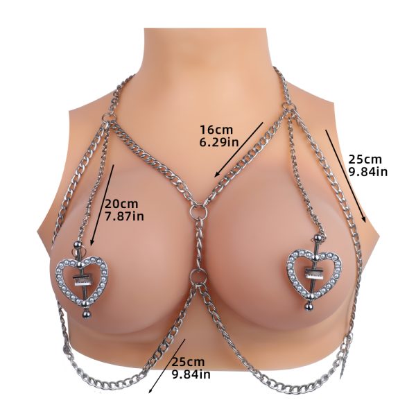 QKKQ-C8046 Nipple Clamps Pearls Into The Hearts - Image 3