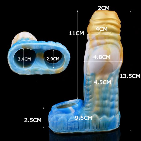 FRRK-302 Silicone Fantasy Dick Sleeve for Male Delay Ejaculation - Image 10