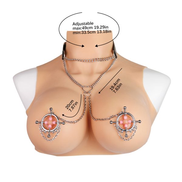 QKKQ-C8084 Nipple Clamps Wandering Heart Chain - Image 3