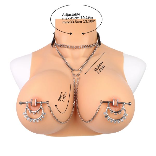 QKKQ-C8083 Nipple Clamps Magnesium Desire Diamond Belt - Image 3