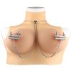 QK-C8147 Metal SM Women's sex toy Nipple Clamps With Chain - Image 4