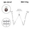 QK-C8147 Metal SM Women's sex toy Nipple Clamps With Chain - Image 3