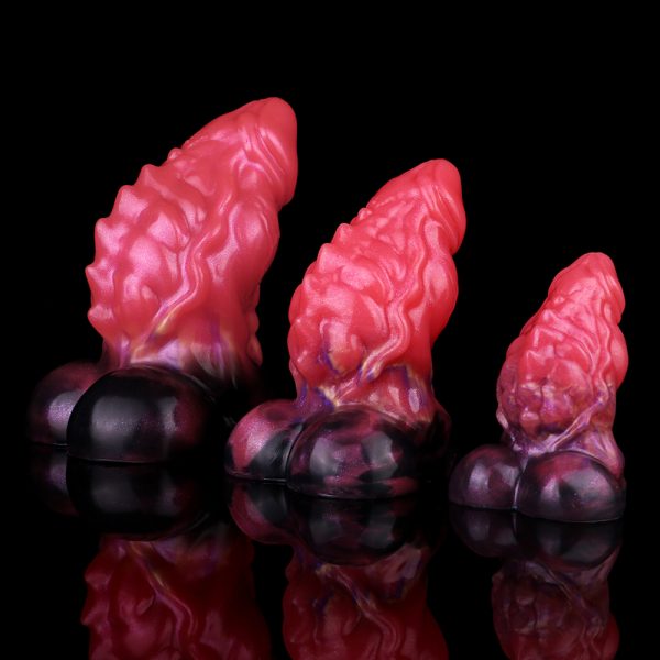 N-CL5274 Zereth Red Dragon Fantasy Anal Toy Silicone Dildo For Ass - Image 3