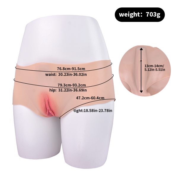 FAAK-G1201 Skin Feeling Sissy Pants Imitated Pussy Pants - Image 5