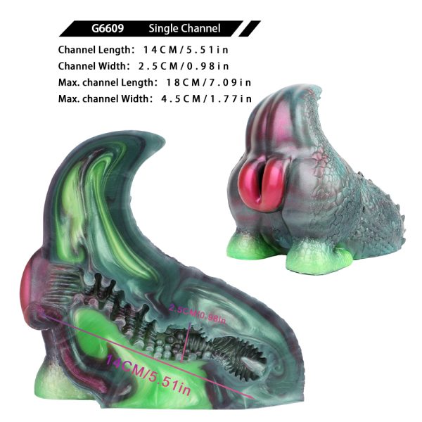 G6609 Iridescent Lizard Queen Dragon Pocket Pussy Toy for Men - Image 5