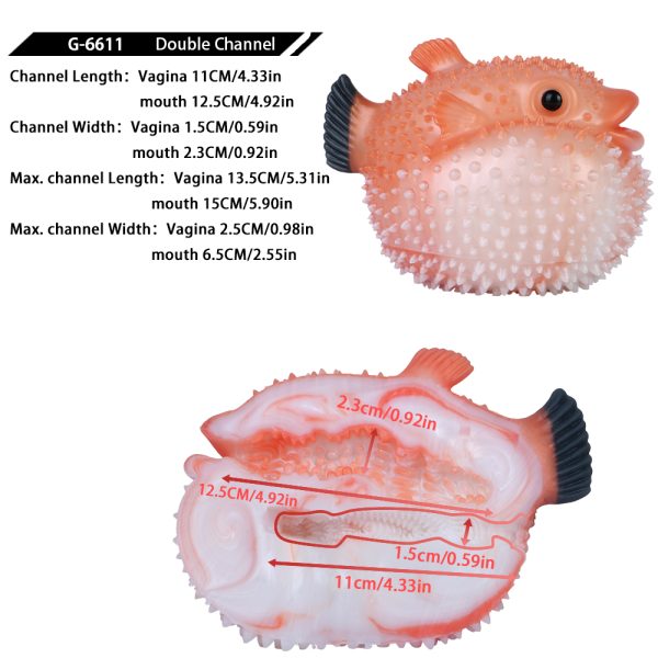 G6611 Pearl Spiny dolphin Design Male Masturbators Cup - Image 7