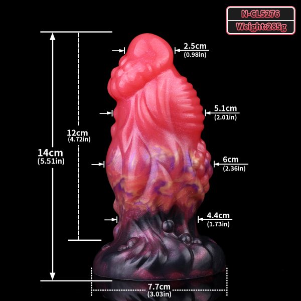 N-CL5276 Red Dragon Monster Dildo Plug Silicone Anal Plug - Image 3