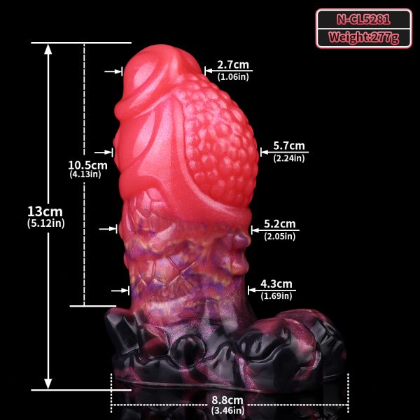 N-CL5281 Mailsi Red Dragon Thickness Anal Plug - Image 2