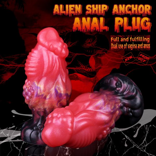 N-CL5276 Red Dragon Monster Dildo Plug Silicone Anal Plug