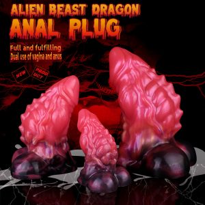 N-CL5274 Zereth Red Dragon Fantasy Anal Toy Silicone Dildo For Ass