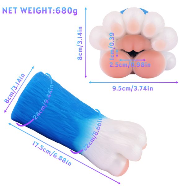 G6265 Bear paw Colorful Dildo Masturbators For Men - Image 3